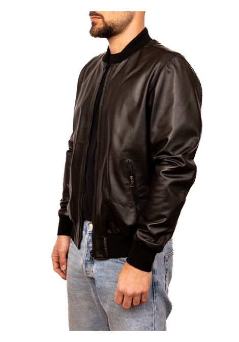 Black bomber jacket PK BY PASKAL | 789NAPPA-NERO